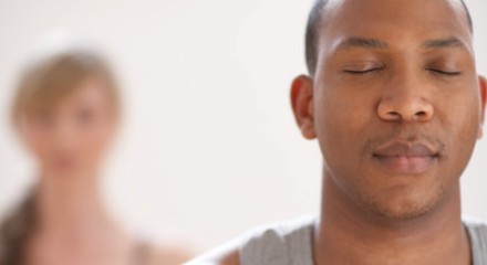 Person meditating
