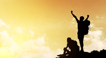 People on a mountain