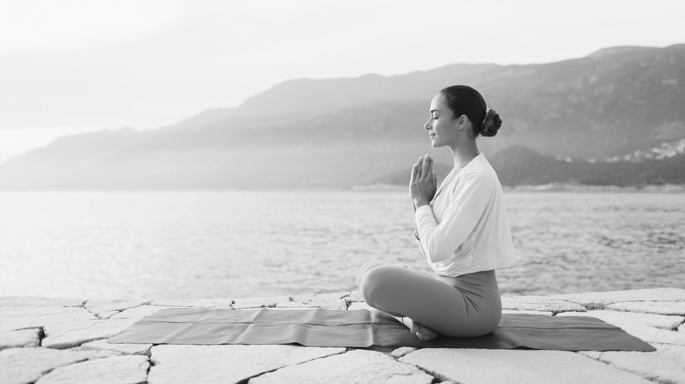 Person meditating