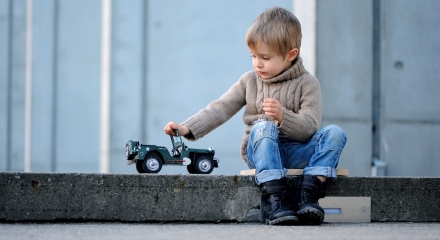 Child playing with toy
