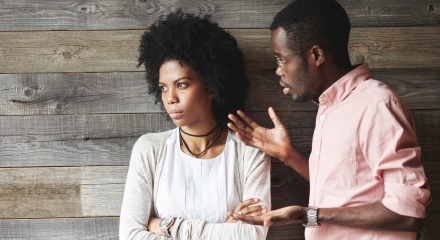 Couple arguing