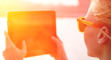 Person using a tablet