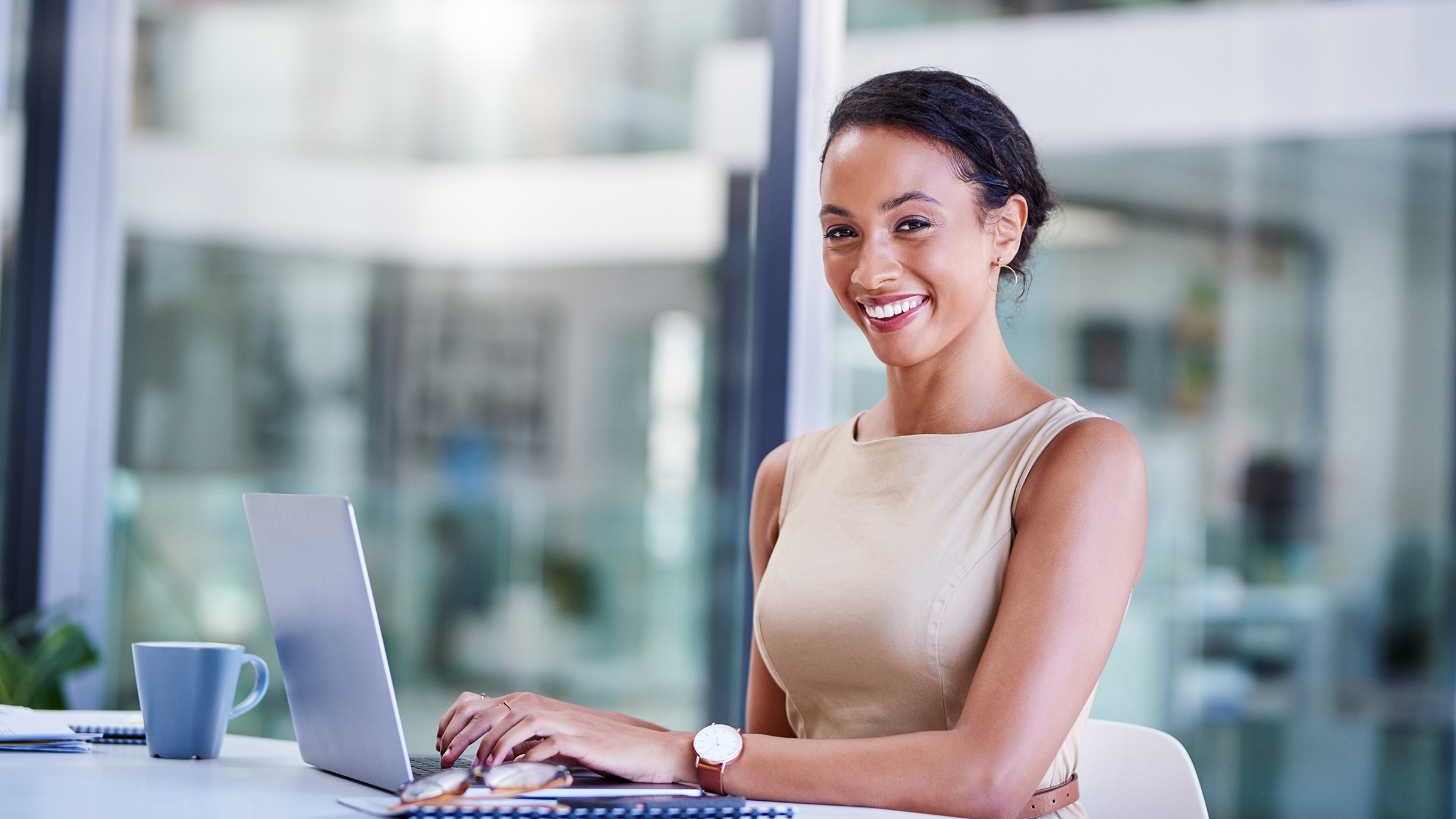 Person using a laptop